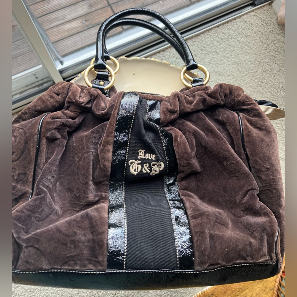 Juicy couture dark brown handbag large 2000 vintage